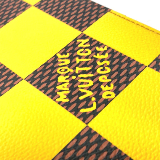 LOUIS VUITTON Note cover GI1035 Damier canvas yellow Damier Pop Notebook cover mens(Unisex) Used Authentic