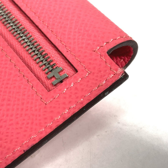 HERMES Coin case Epsom pink Coin Pocket Kelly pocket compact Women Used Authentic