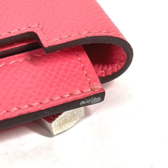 HERMES Coin case Epsom pink Coin Pocket Kelly pocket compact Women Used Authentic