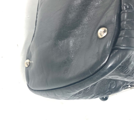 CHANEL Shoulder Bag leather black Unlimited logo