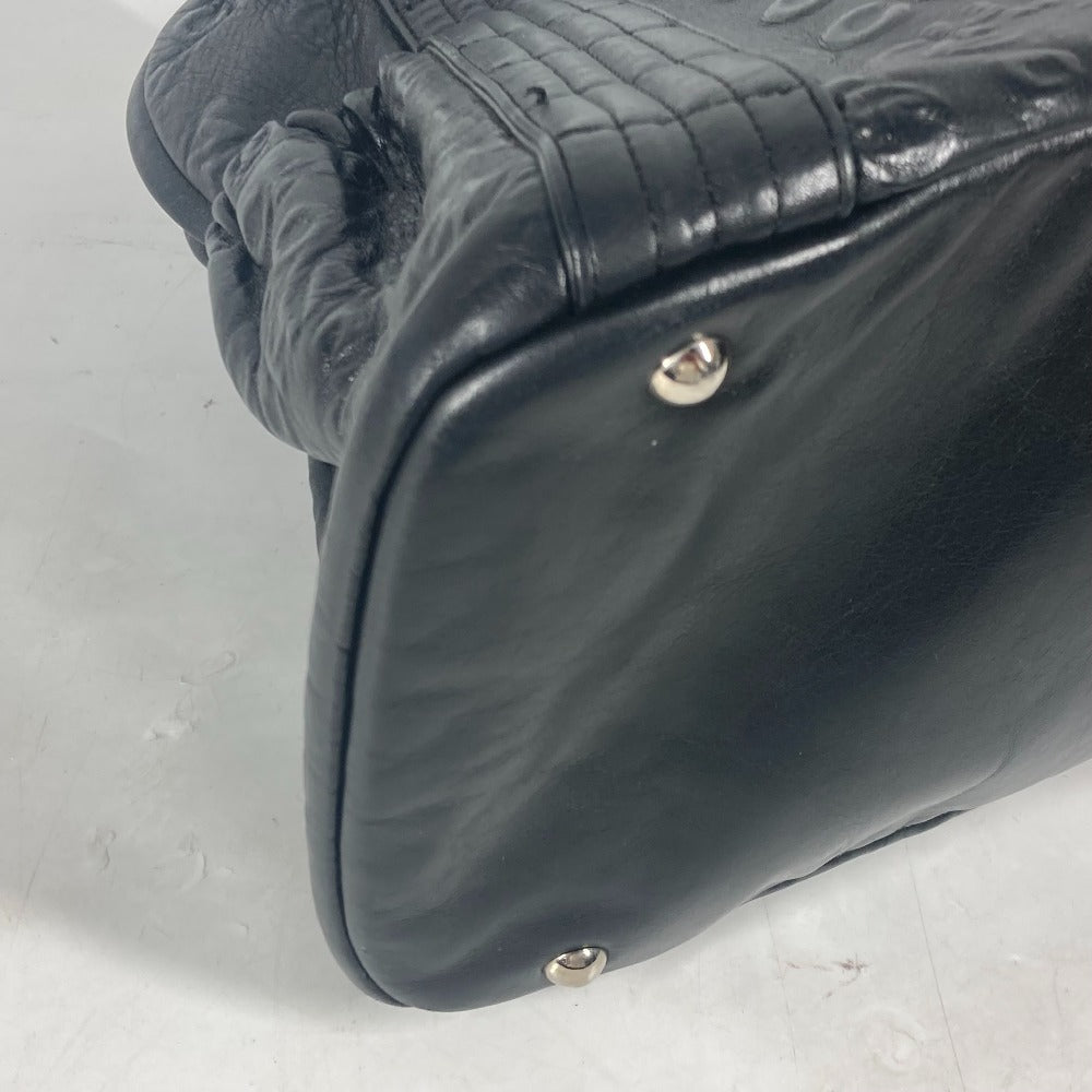 CHANEL Shoulder Bag leather black Unlimited logo