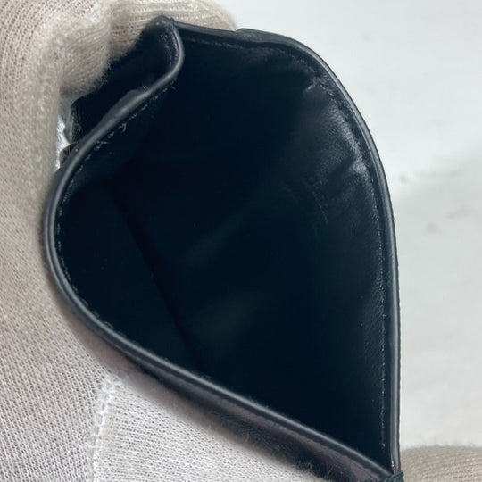 Dunhill Card Case leather black logo mens Used Authentic