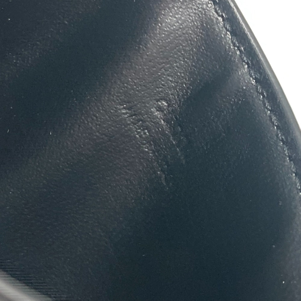 Dunhill Card Case leather black logo mens Used Authentic