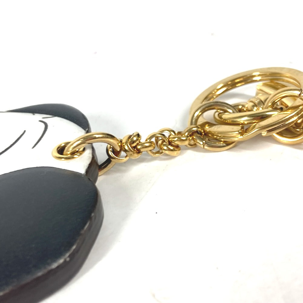 LOUIS VUITTON key ring M01967 leather white Dog Dalmatian Animogram Dog Keychain
