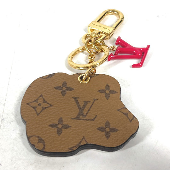 LOUIS VUITTON key ring M01967 leather white Dog Dalmatian Animogram Dog Keychain