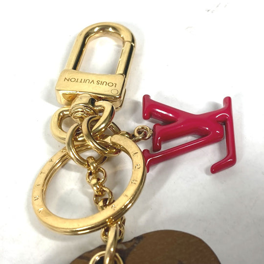 LOUIS VUITTON key ring M01967 leather white Dog Dalmatian Animogram Dog Keychain