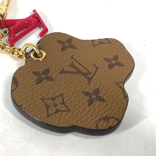 LOUIS VUITTON key ring M01967 leather white Dog Dalmatian Animogram Dog Keychain