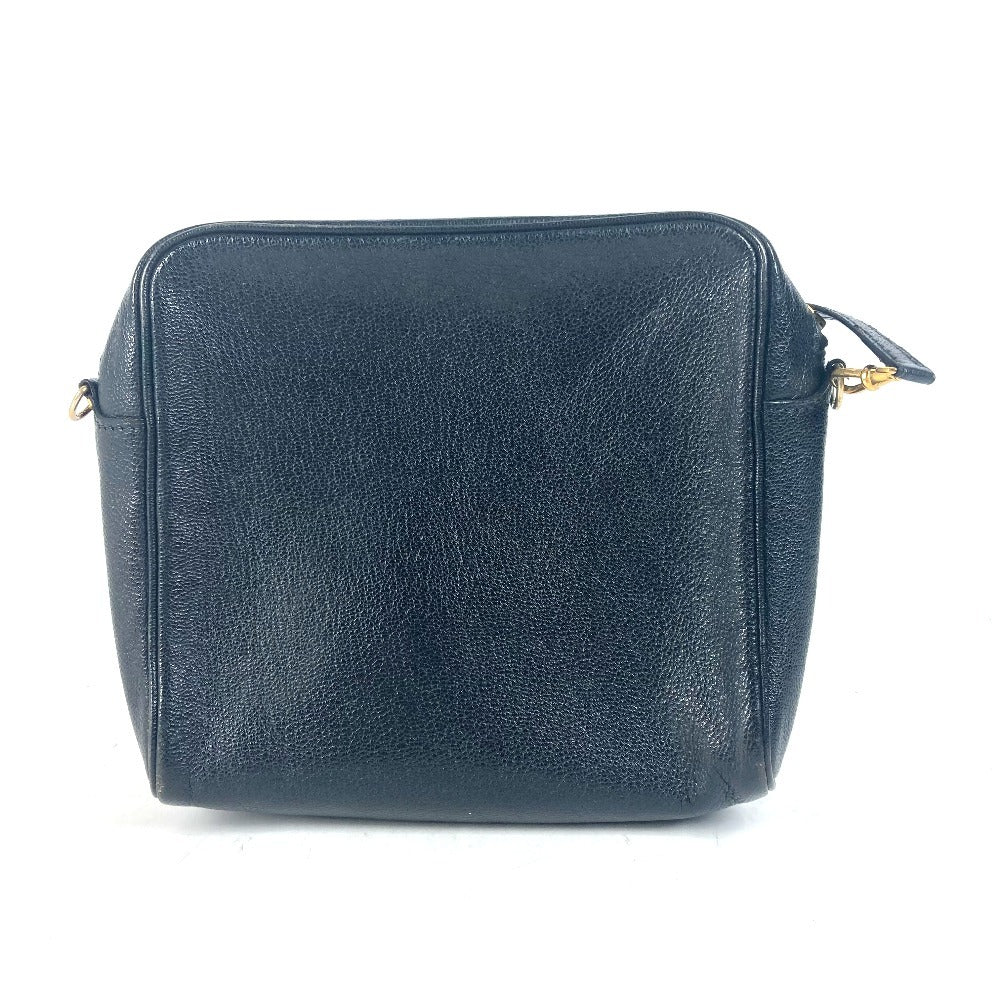 HERMES Shoulder Bag leather black vintage Shuval horse unisex(Unisex) Used Authentic