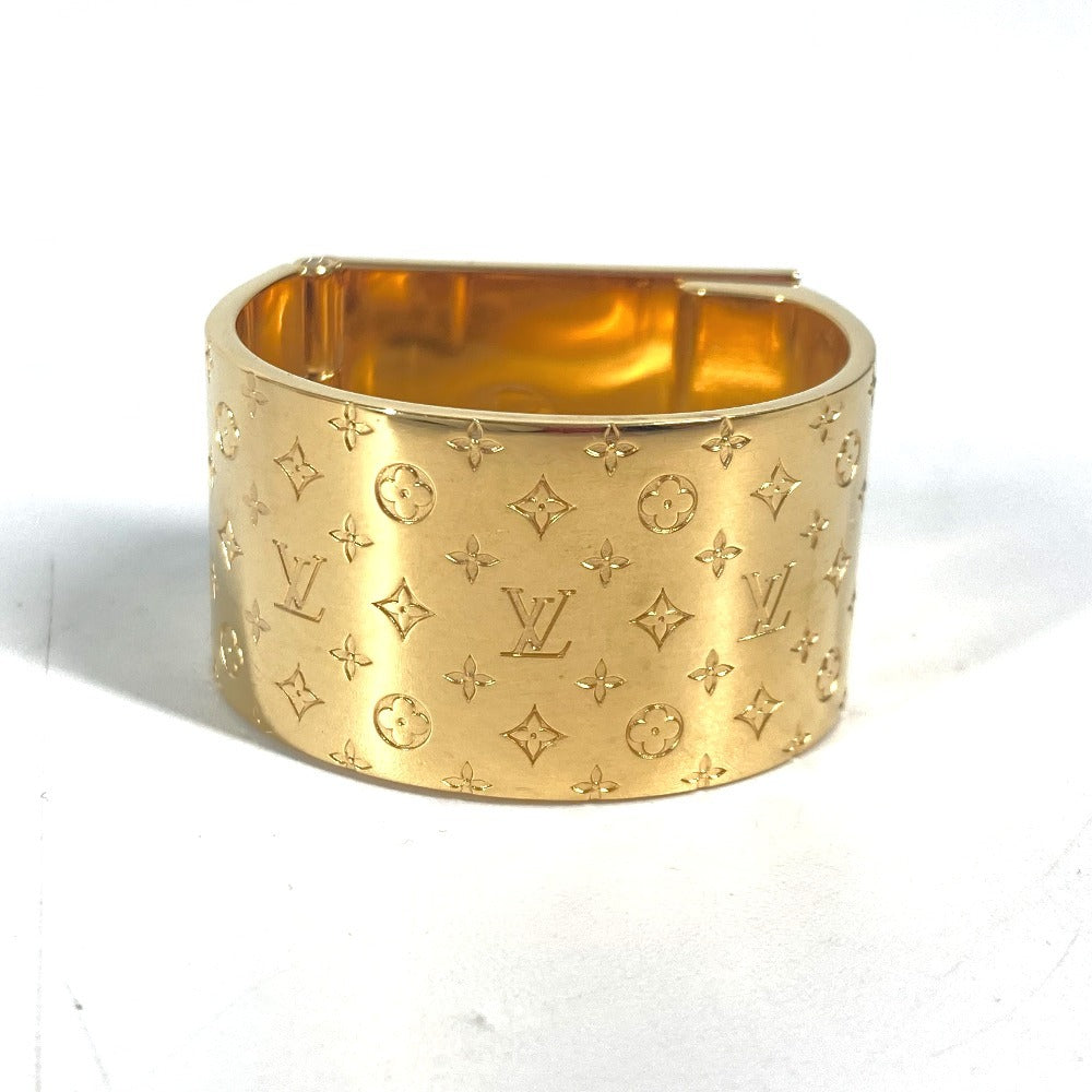LOUIS VUITTON Scarf ring M00226 metal gold Monogram Textile Brooch Nanogram
