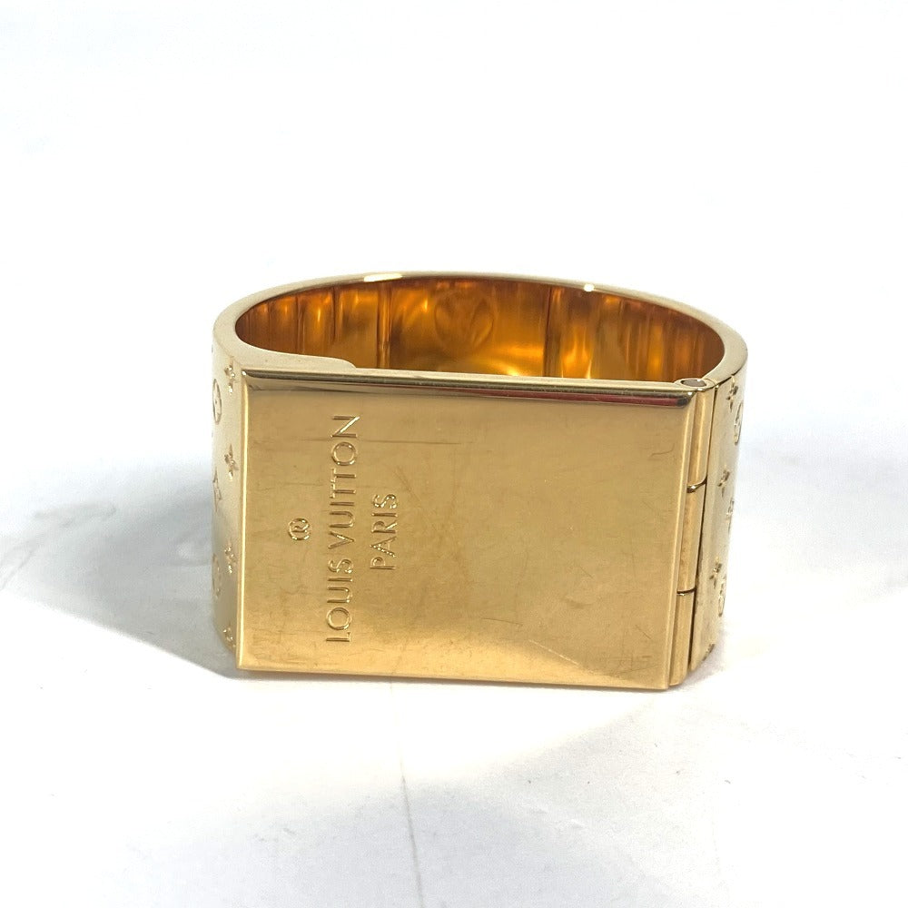 LOUIS VUITTON Scarf ring M00226 metal gold Monogram Textile Brooch Nanogram