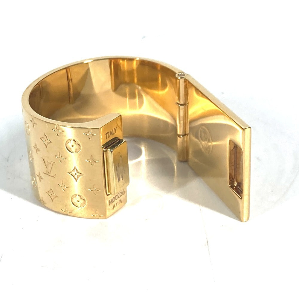 LOUIS VUITTON Scarf ring M00226 metal gold Monogram Textile Brooch Nanogram
