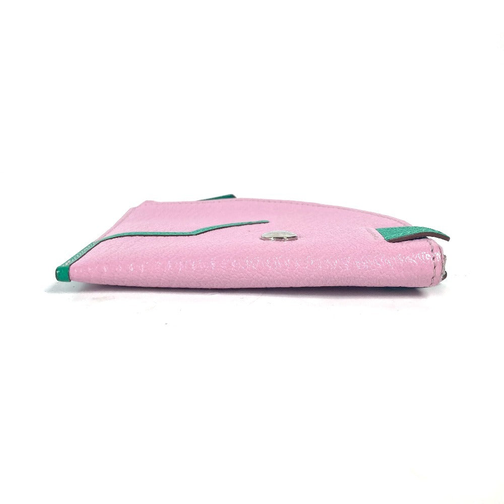 HERMES Coin case Shave pink Paddock Cheval Horse Women Used Authentic