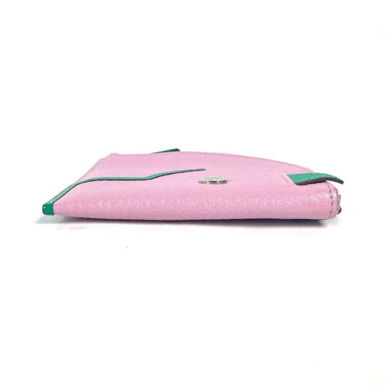 HERMES Coin case Shave pink Paddock Cheval Horse Women Used Authentic