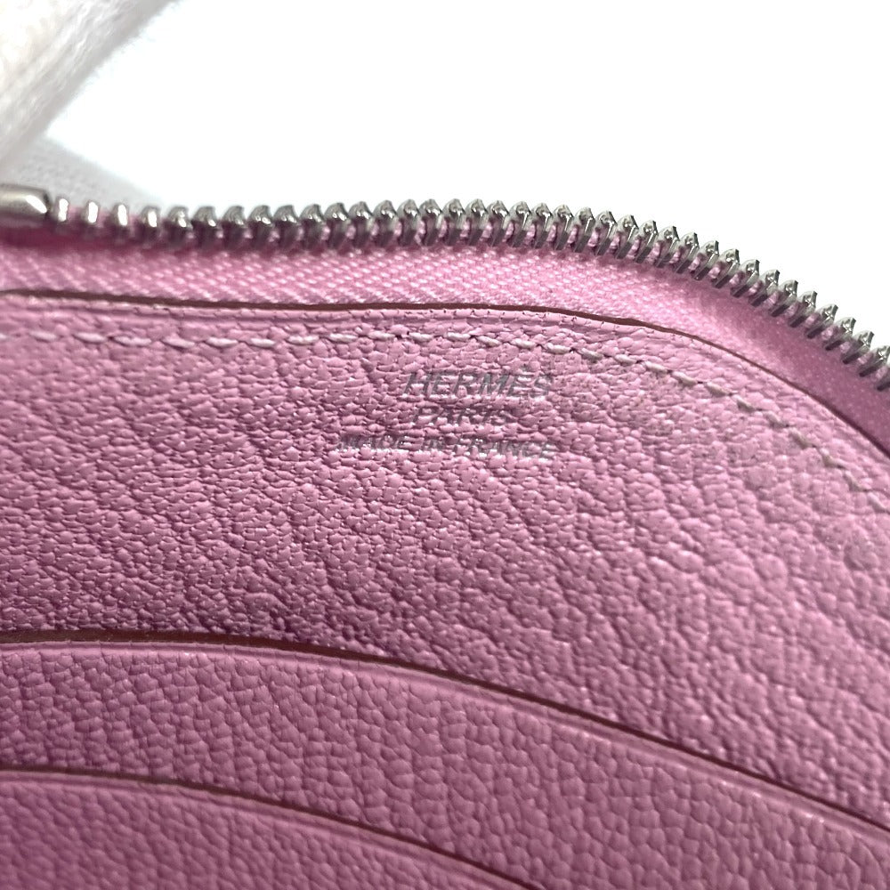 HERMES Coin case Shave pink Paddock Cheval Horse Women Used Authentic