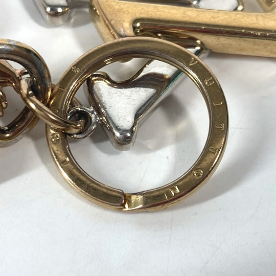 LOUIS VUITTON key ring M68449 metal multicolor LV logo Keychain LV New Wave