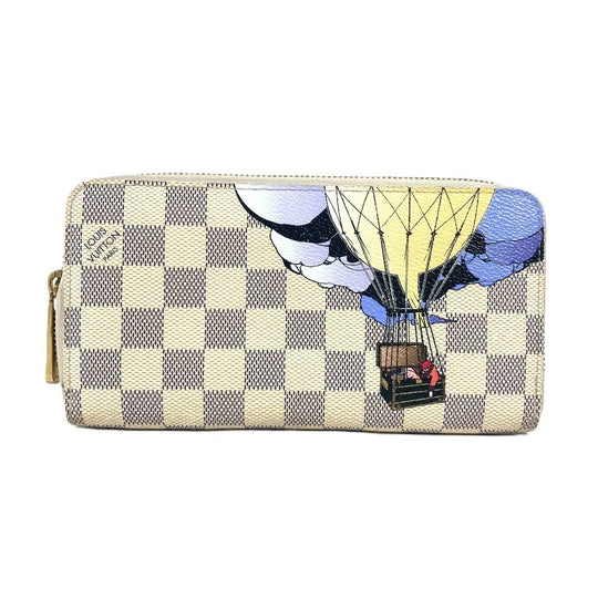 LOUIS VUITTON Long Wallet Purse N63006 Damier Azur Canvas white Damier Azur Balloon motif