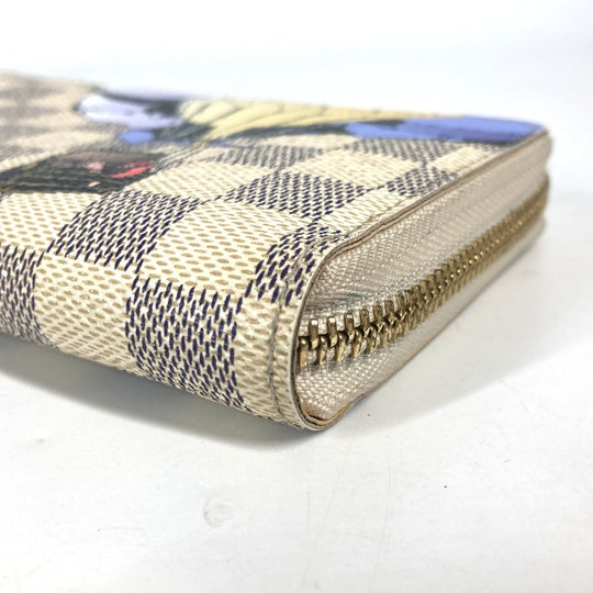 LOUIS VUITTON Long Wallet Purse N63006 Damier Azur Canvas white Damier Azur Balloon motif