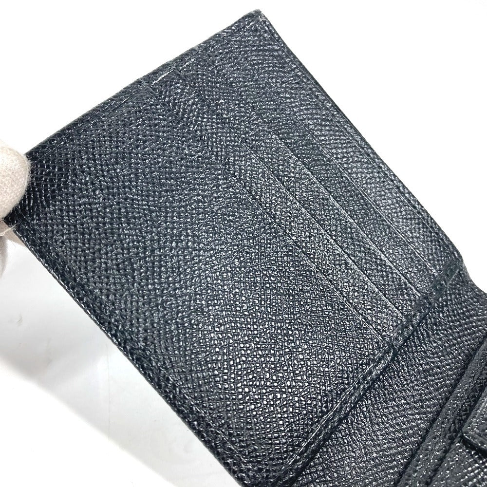 BVLGARI Folded wallet leather black logo