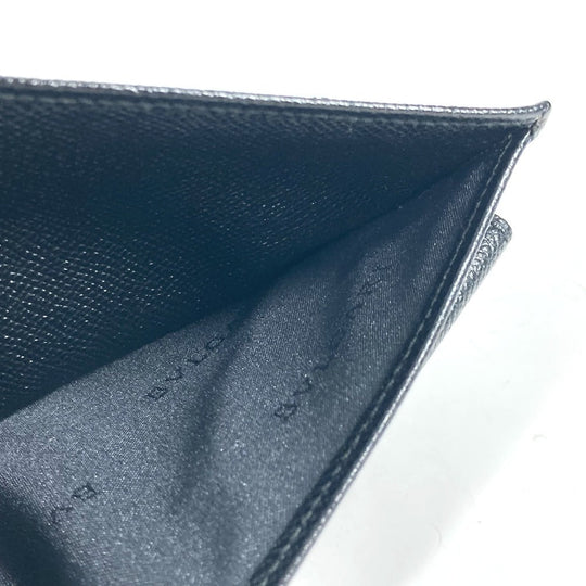 BVLGARI Folded wallet leather black logo