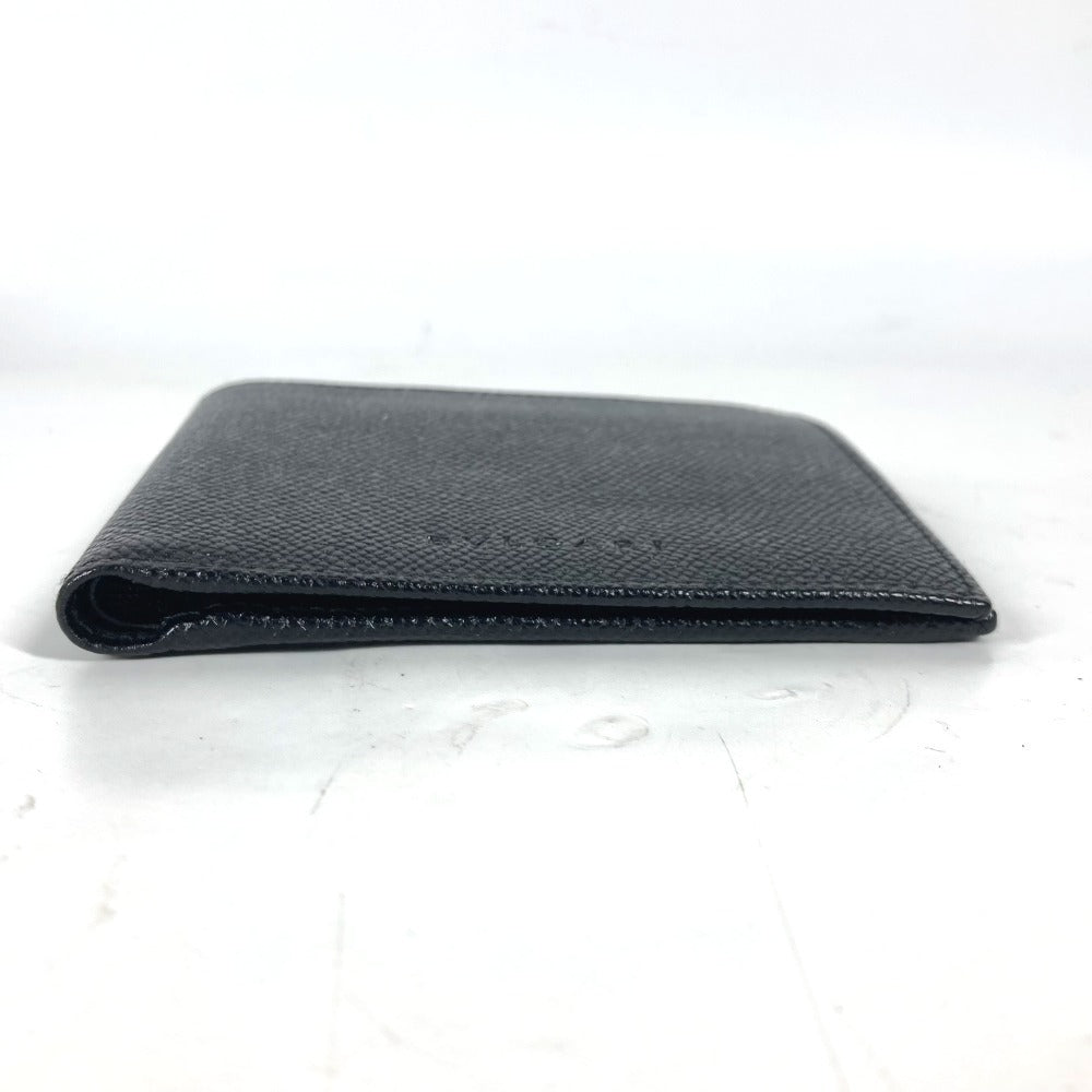 BVLGARI Folded wallet leather black logo