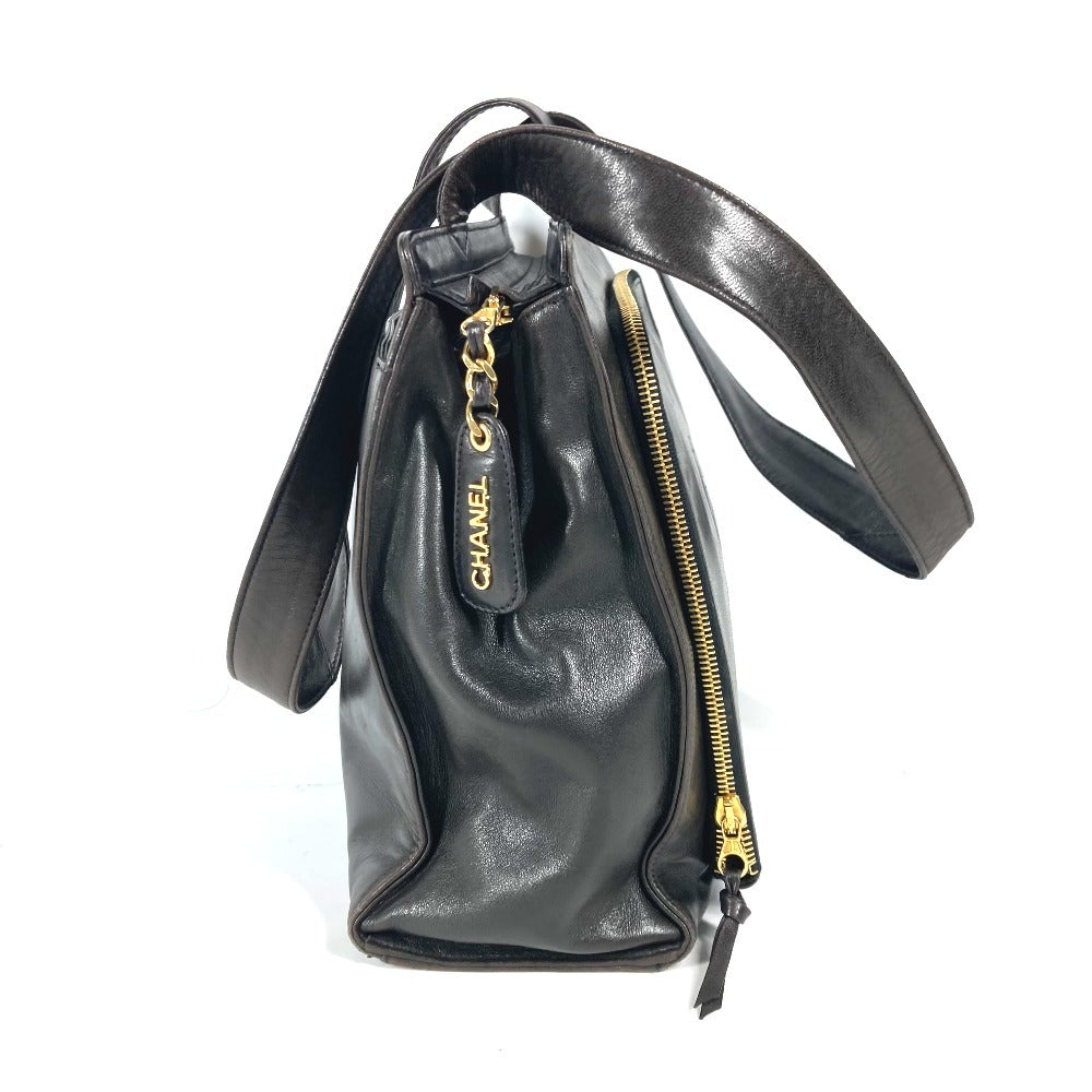 CHANEL Shoulder Bag lambskin black vintage CC COCO Mark logo