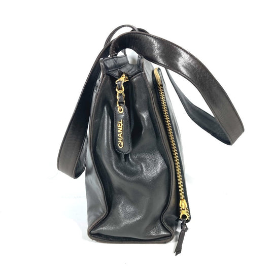 CHANEL Shoulder Bag lambskin black vintage CC COCO Mark logo