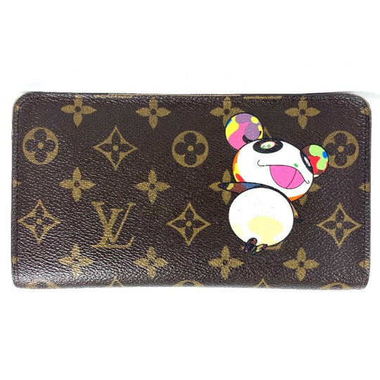 LOUIS VUITTON Long Wallet Purse M61729 Monogram canvas Brown Monogram panda Porto Monezup