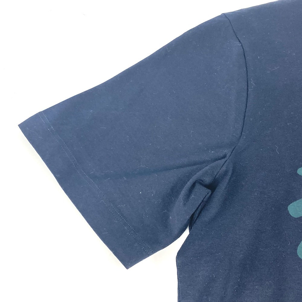 HERMES Short sleeve T-shirt cotton Navy Dragon mens(Unisex) L Used Authentic