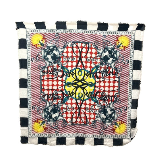 Christian Louboutin shawl Cashmere, Modal multicolor fringe Overall handle unisex(Unisex) Used Authentic