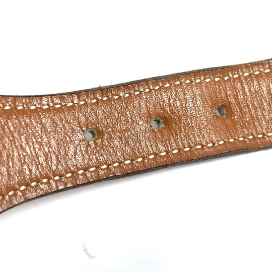 HERMES belt leather Brown vintage buckle Women 70 Used Authentic