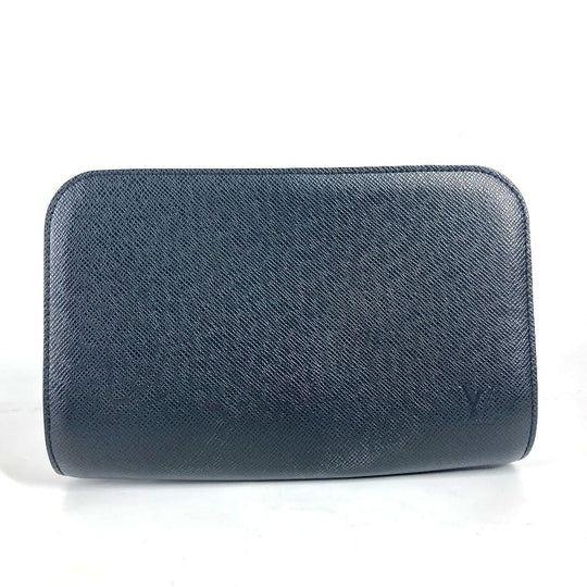 LOUIS VUITTON business bag M30182 Taiga Leather black Taiga Baikal mens Used Authentic