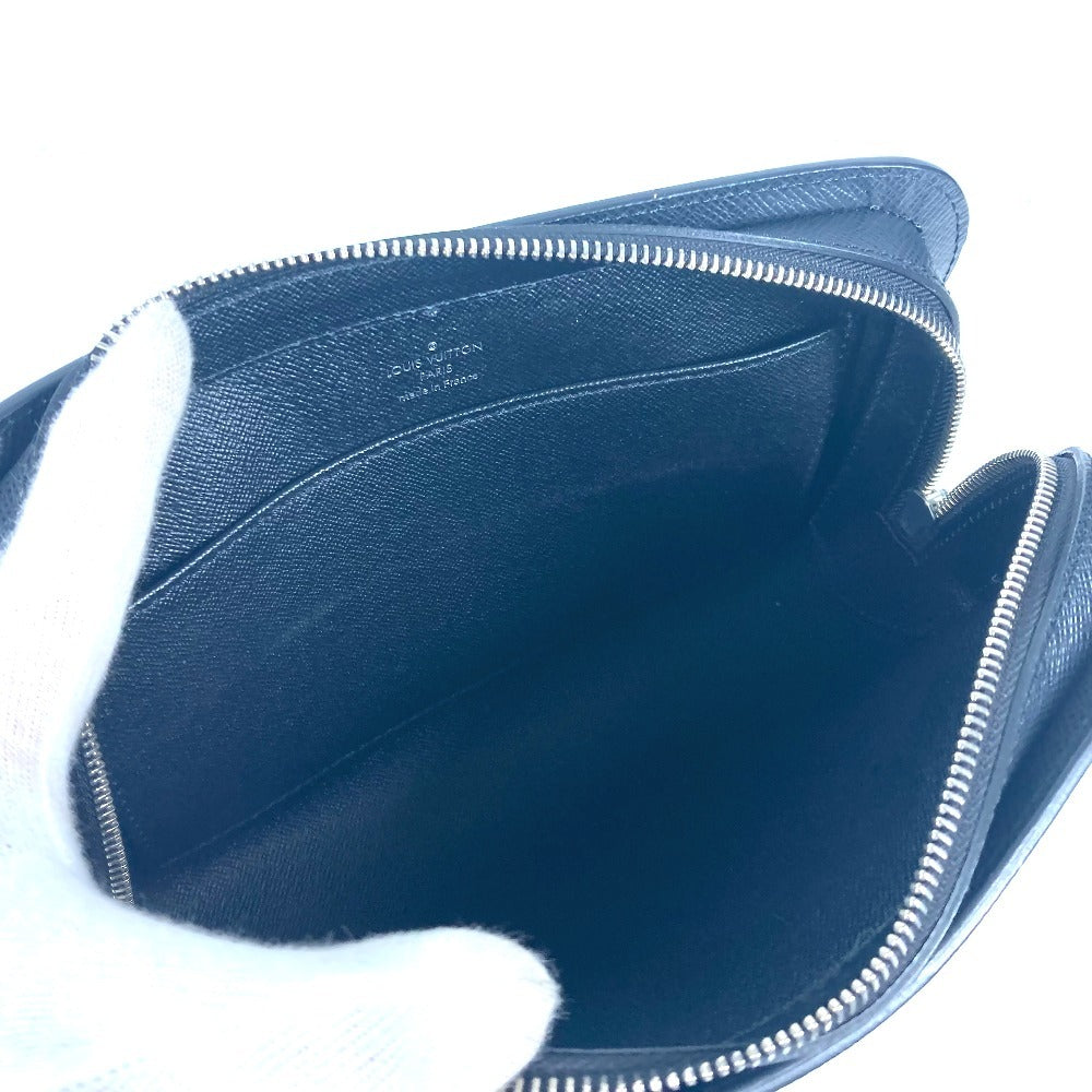 LOUIS VUITTON business bag M30182 Taiga Leather black Taiga Baikal mens Used Authentic