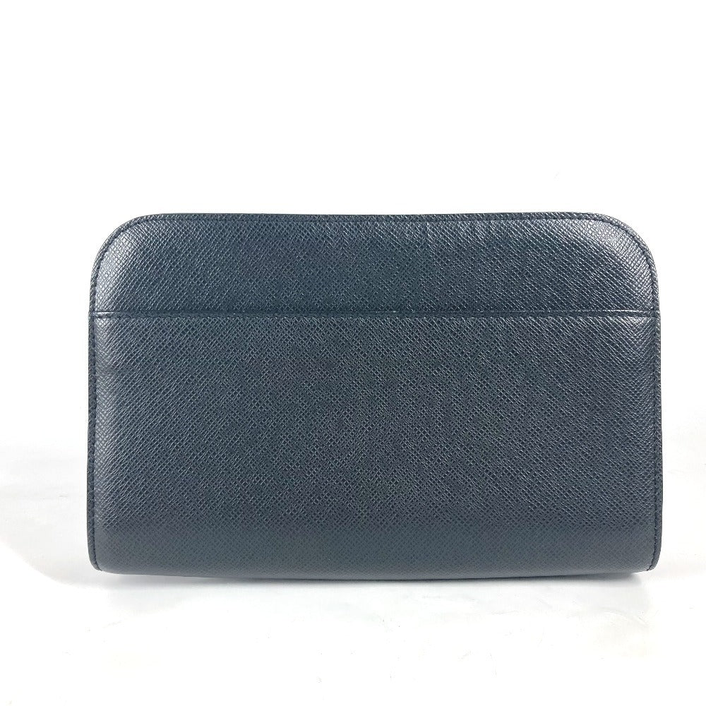 LOUIS VUITTON business bag M30182 Taiga Leather black Taiga Baikal mens Used Authentic