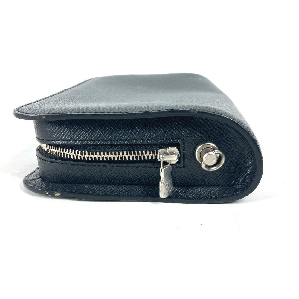 LOUIS VUITTON business bag M30182 Taiga Leather black Taiga Baikal mens Used Authentic