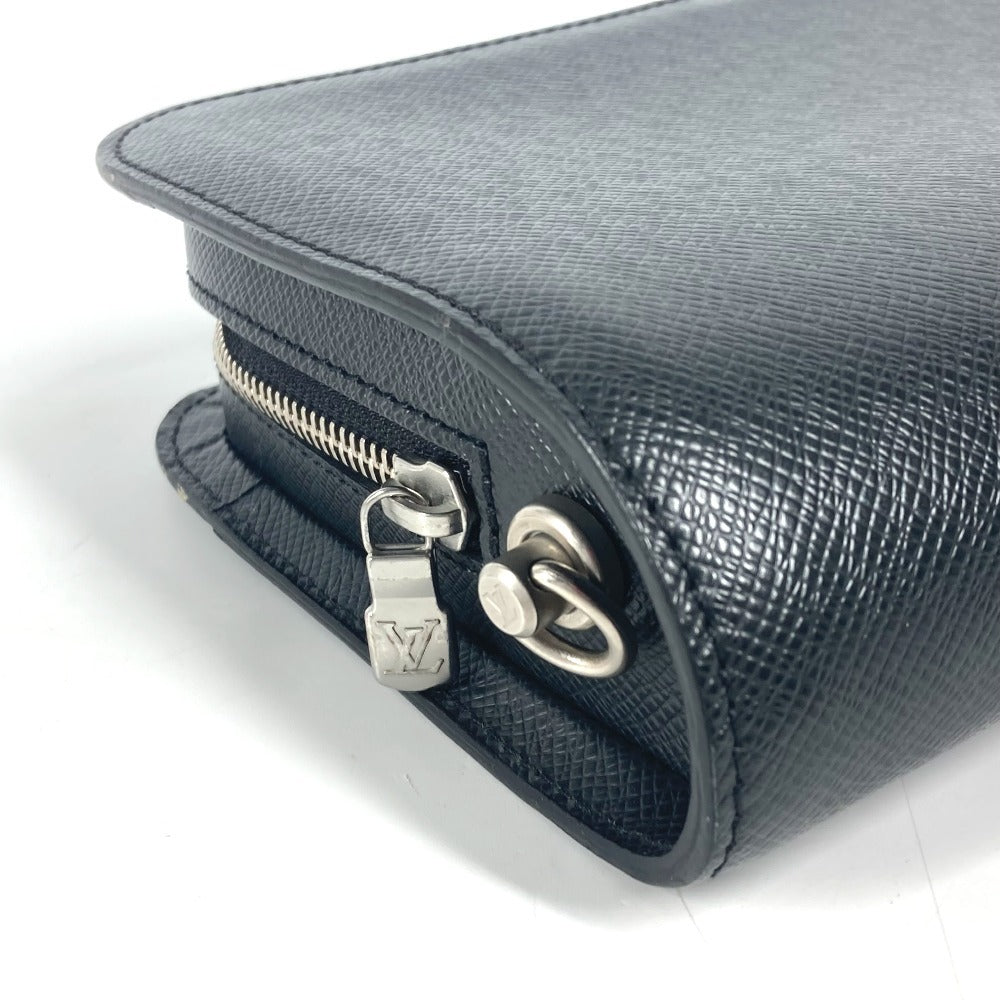 LOUIS VUITTON business bag M30182 Taiga Leather black Taiga Baikal mens Used Authentic