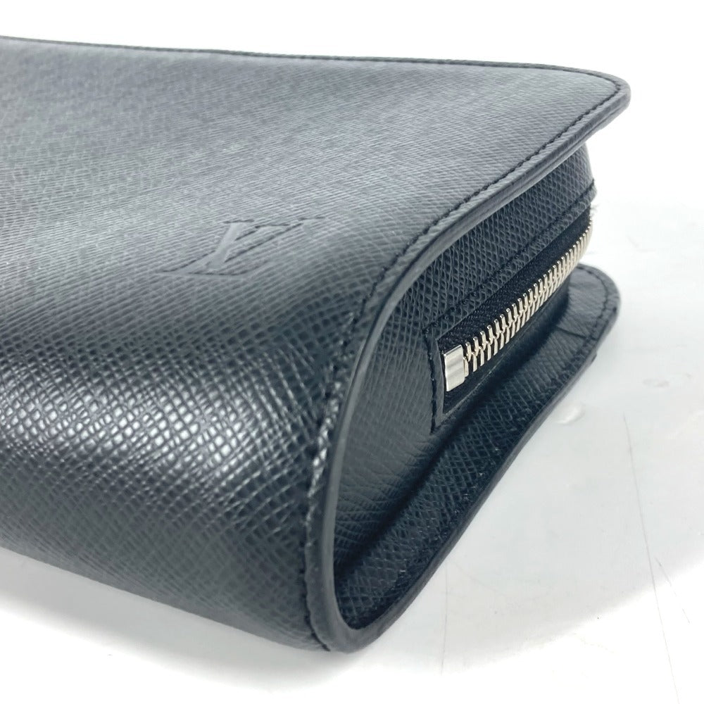 LOUIS VUITTON business bag M30182 Taiga Leather black Taiga Baikal mens Used Authentic