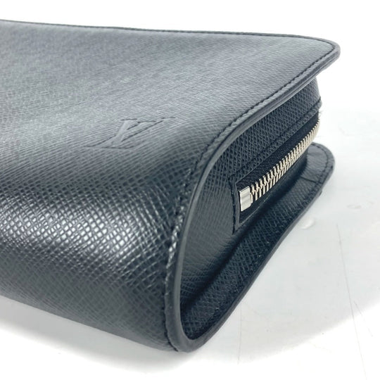 LOUIS VUITTON business bag M30182 Taiga Leather black Taiga Baikal mens Used Authentic