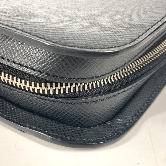 LOUIS VUITTON business bag M30182 Taiga Leather black Taiga Baikal mens Used Authentic
