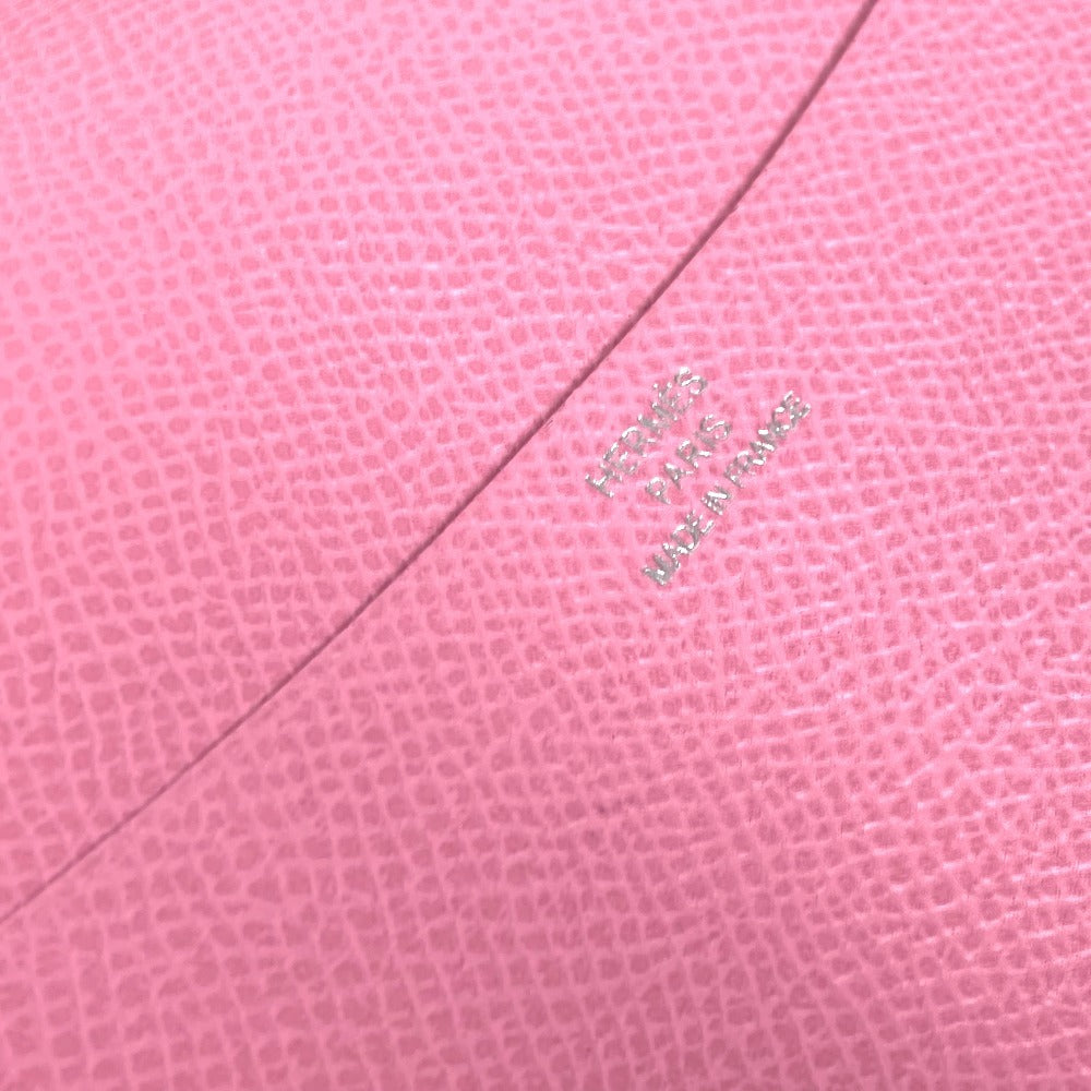 HERMES Notebook cover Epsom pink Agenda Globetrotter Women Used Authentic