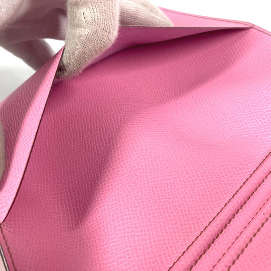 HERMES Notebook cover Epsom pink Agenda Globetrotter Women Used Authentic