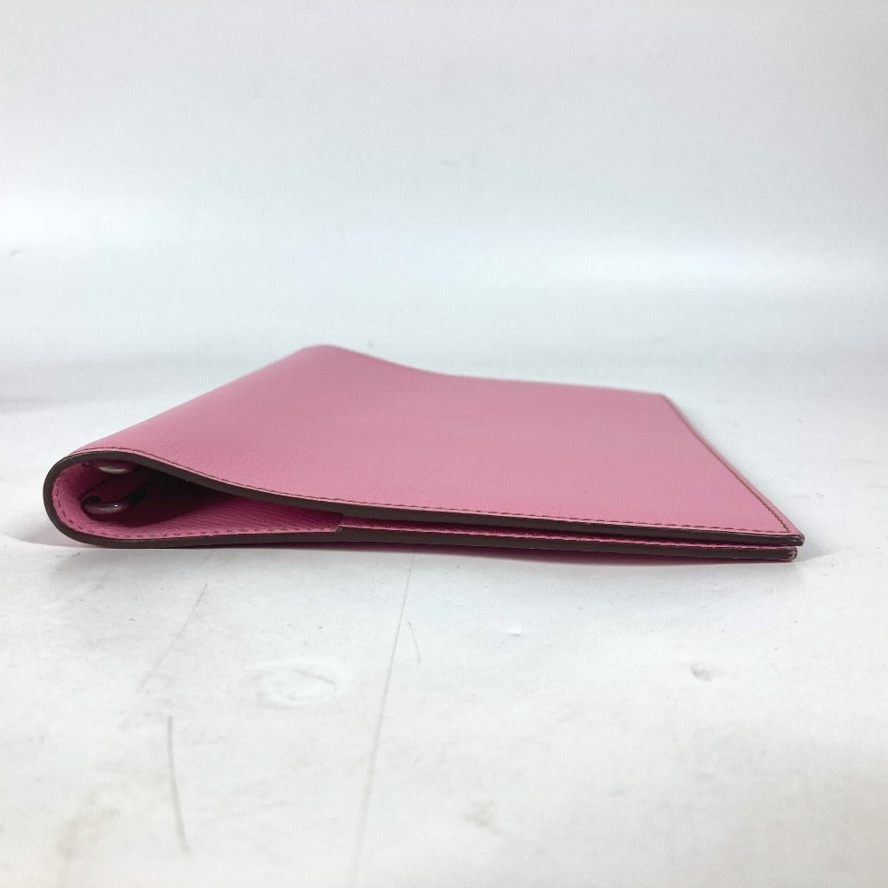 HERMES Notebook cover Epsom pink Agenda Globetrotter Women Used Authentic