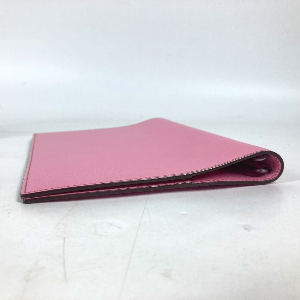 HERMES Notebook cover Epsom pink Agenda Globetrotter Women Used Authentic