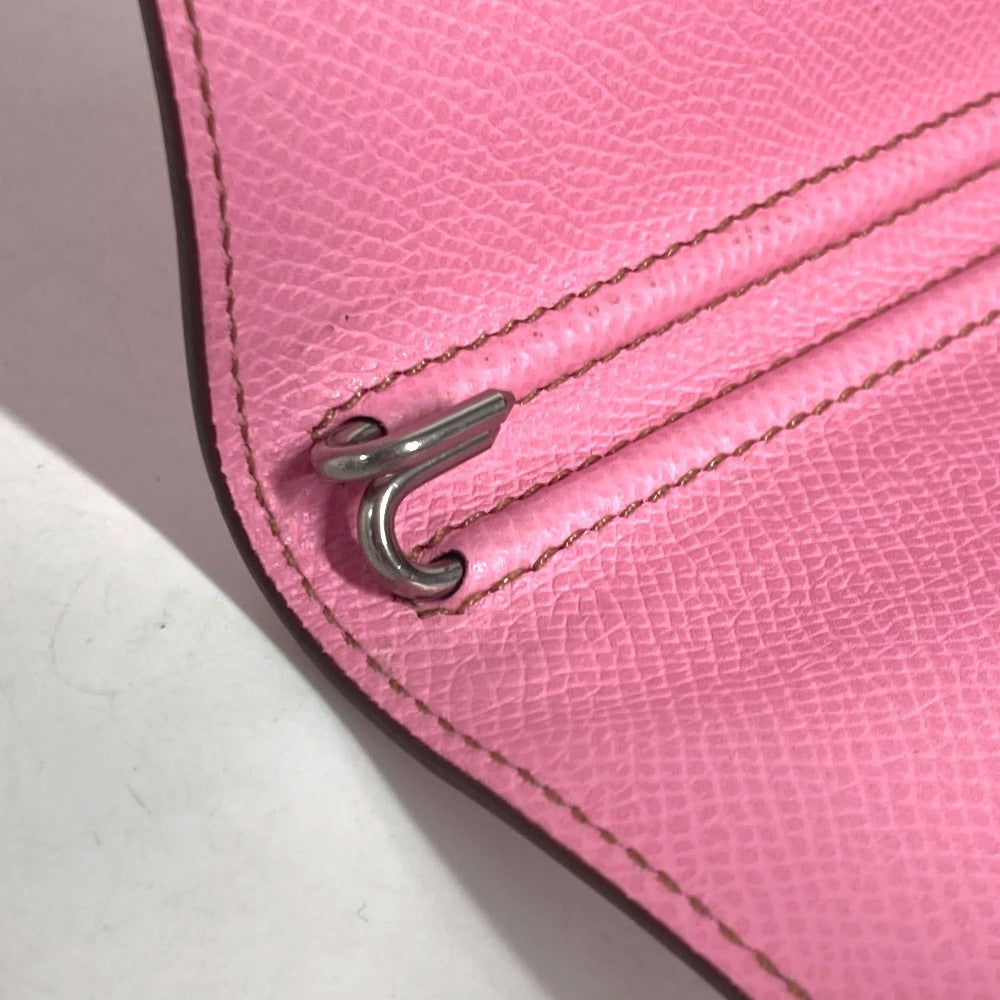 HERMES Notebook cover Epsom pink Agenda Globetrotter Women Used Authentic