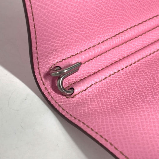 HERMES Notebook cover Epsom pink Agenda Globetrotter Women Used Authentic