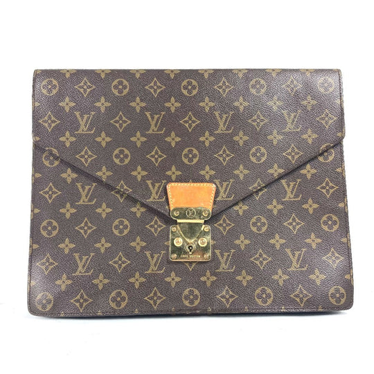 LOUIS VUITTON Clutch bag M53335 Monogram canvas Brown Monogram Porte Document Senator
