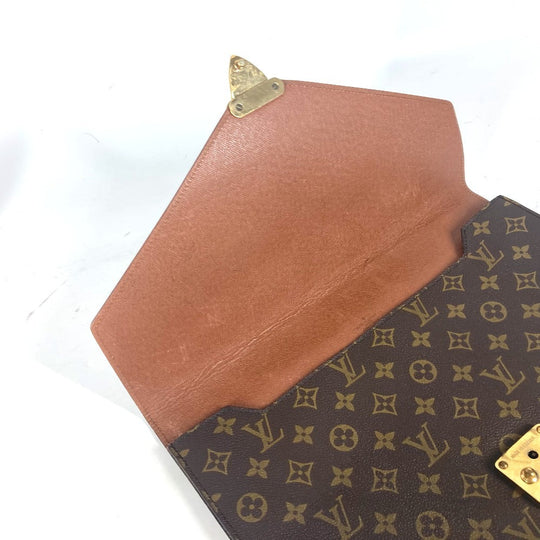 LOUIS VUITTON Clutch bag M53335 Monogram canvas Brown Monogram Porte Document Senator
