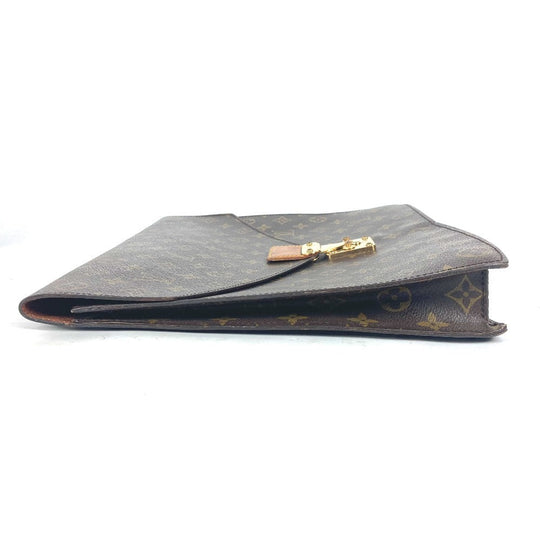LOUIS VUITTON Clutch bag M53335 Monogram canvas Brown Monogram Porte Document Senator