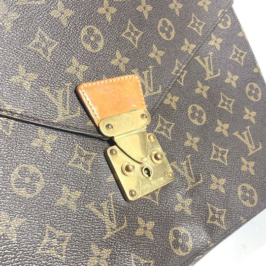 LOUIS VUITTON Clutch bag M53335 Monogram canvas Brown Monogram Porte Document Senator