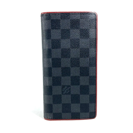 LOUIS VUITTON Long Wallet Purse N63254 Damier Grafitto Canvas black Damier Grafitte Portefeuille Blaza unisex(Unisex) Used Authentic