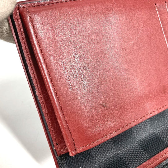LOUIS VUITTON Long Wallet Purse N63254 Damier Grafitto Canvas black Damier Grafitte Portefeuille Blaza unisex(Unisex) Used Authentic